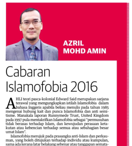 Cabaran Islamofobia 2016