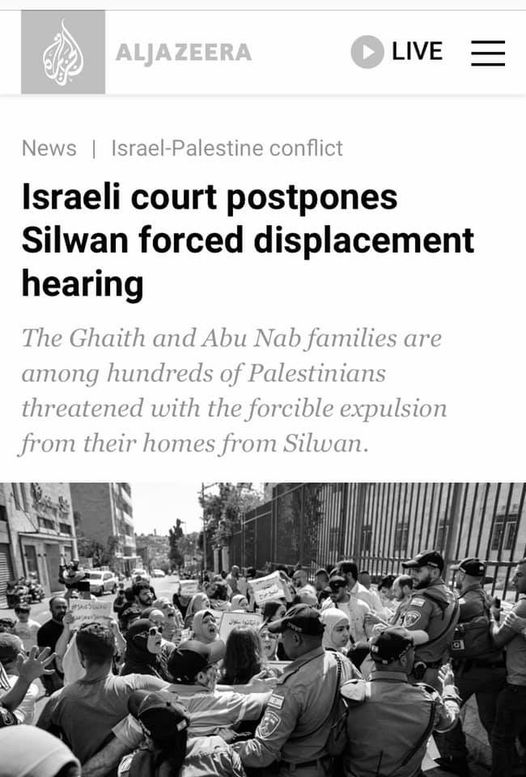 Nearly all the residents in #Silwan and #SheikhJarrah were previously displaced …